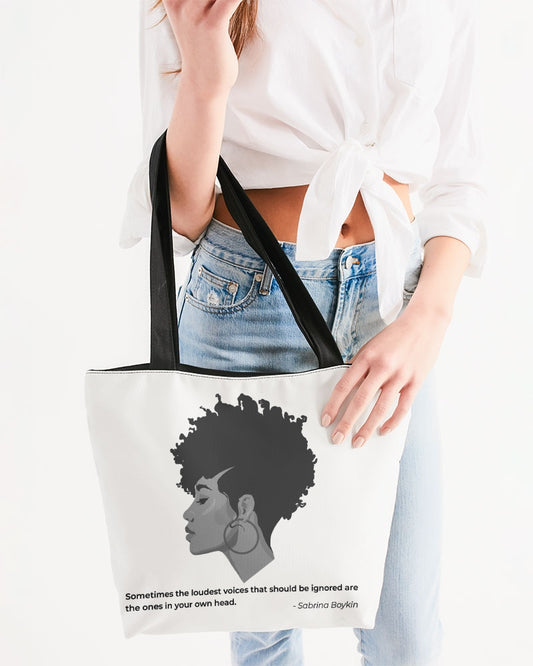 By Sabrina Signature Tote Canvas Zip Tote